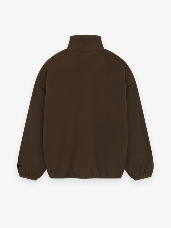 Brushed Half Zip Pullover [Brown] - Image 2