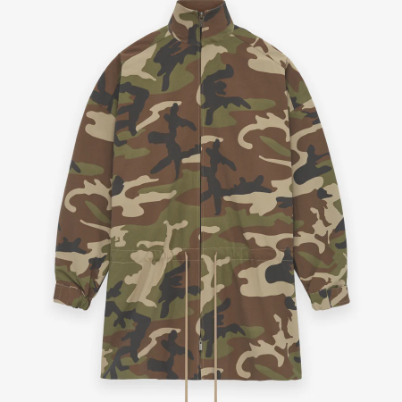 Military Nylon Mockneck Anorak [Woodland Camo]