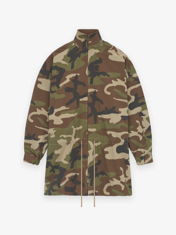 Military Nylon Mockneck Anorak [Woodland Camo]