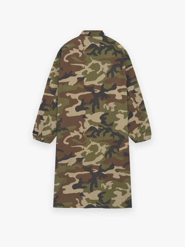 Military Nylon Trench Jacket [Woodland Camo] - Image 2