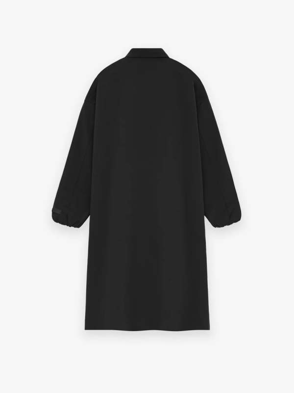 Military Nylon Trench Jacket [Black] - Image 2