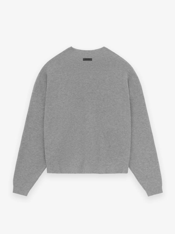 Waffle Crewneck Sweater [Dark Heather] - Image 2