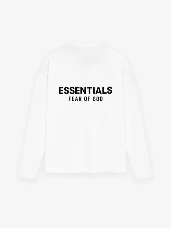 Classic Long Sleeve Tee White - Image 2
