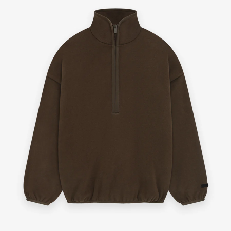Brushed Half Zip Pullover [Brown]