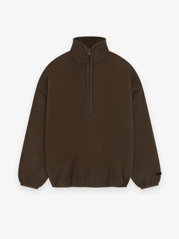 Brushed Half Zip Pullover [Brown]