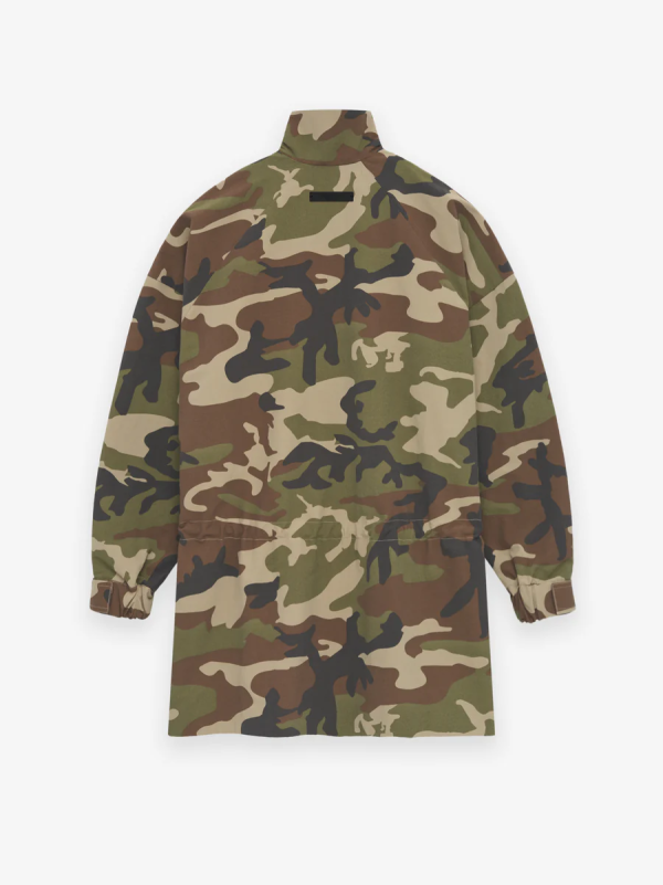 Military Nylon Mockneck Anorak [Woodland Camo] - Image 2