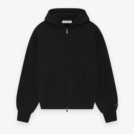 Classic Full Zip-Up Hoodie [Black]