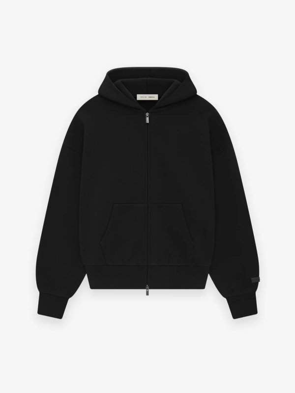 Classic Full Zip-Up Hoodie [Black]