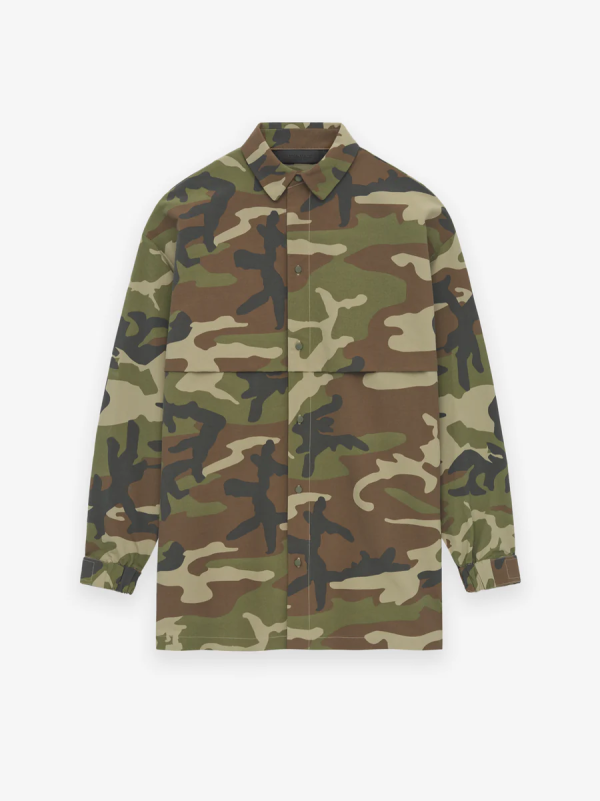 Military Nylon Overshirt [Woodland Camo]