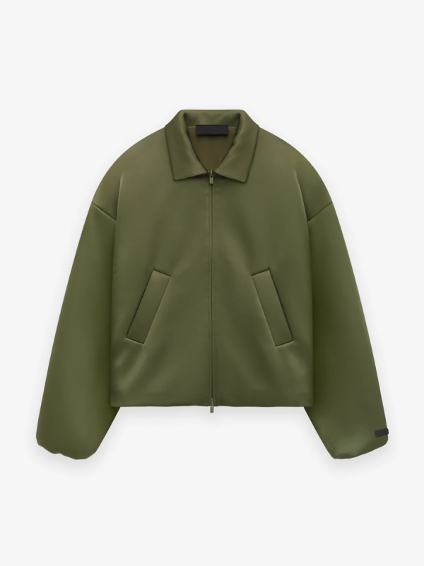 Womens Satin Nylon Bomber Jacket