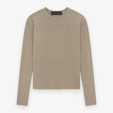 Women's Waffle Fitted Long Sleeve Sweater