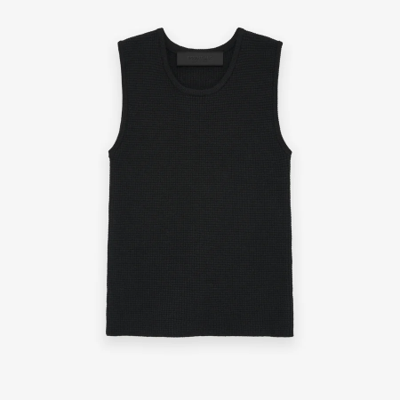 Womens Waffle Sport Tank [Black]
