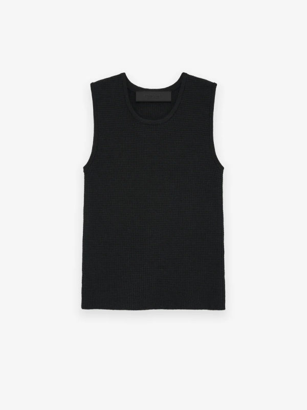 Womens Waffle Sport Tank [Black]
