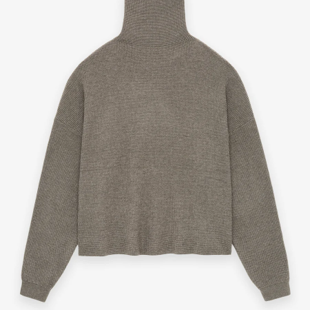 Womens Waffle Turtleneck [Heather Gray]