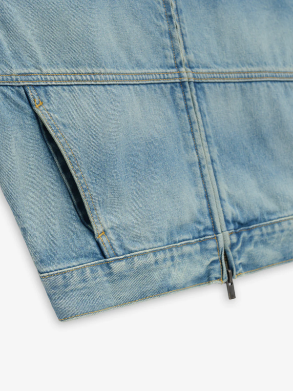 Kids Denim Trucker Jacket [Vintage Blue] - Image 3