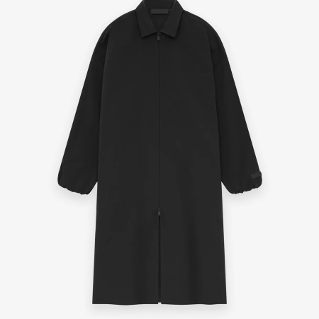 Military Nylon Trench Jacket [Black]
