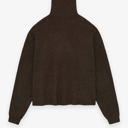 Womens Waffle Turtleneck [Brown]