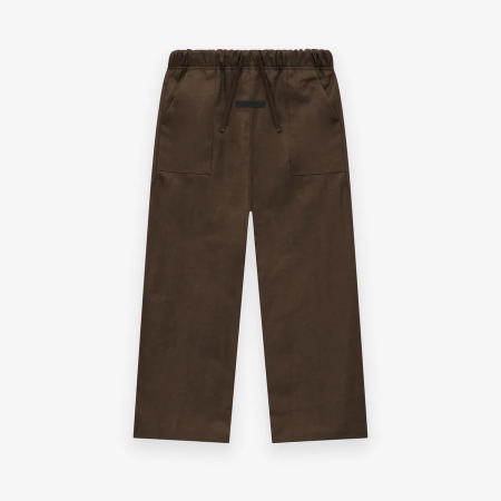 Kid's Textured Nylon Tech Pants [Brown]