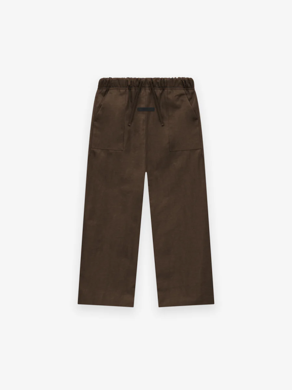 Kid's Textured Nylon Tech Pants [Brown]