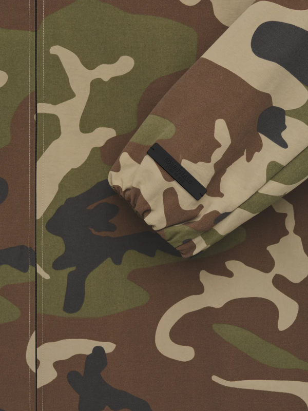 Military Nylon Trench Jacket [Woodland Camo] - Image 3