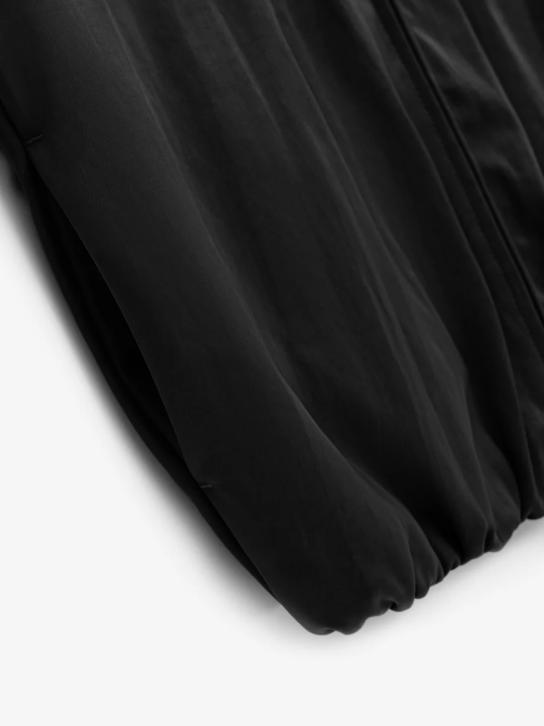 Womens Textured Nylon Hooded Bomber - Image 4